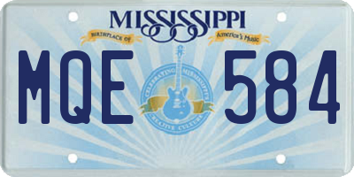 MS license plate MQE584