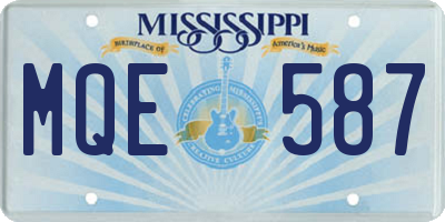 MS license plate MQE587