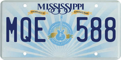 MS license plate MQE588