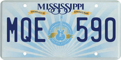 MS license plate MQE590
