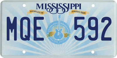 MS license plate MQE592