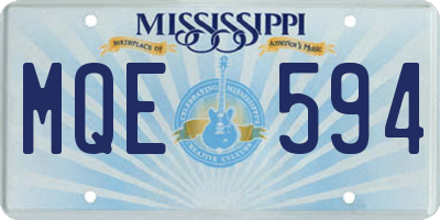 MS license plate MQE594