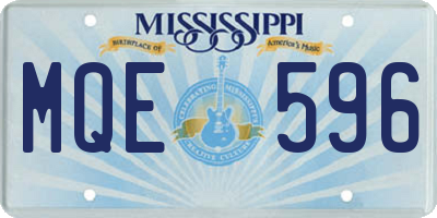 MS license plate MQE596