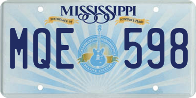 MS license plate MQE598