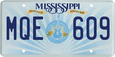 MS license plate MQE609
