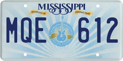 MS license plate MQE612