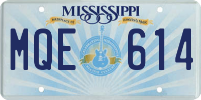MS license plate MQE614