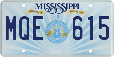 MS license plate MQE615