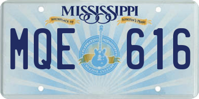 MS license plate MQE616