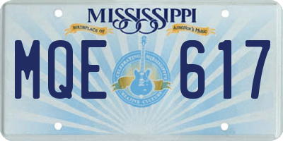 MS license plate MQE617