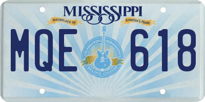 MS license plate MQE618