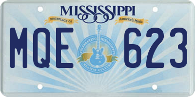 MS license plate MQE623