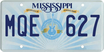 MS license plate MQE627