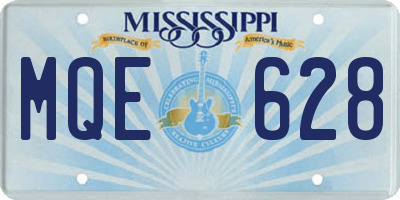 MS license plate MQE628