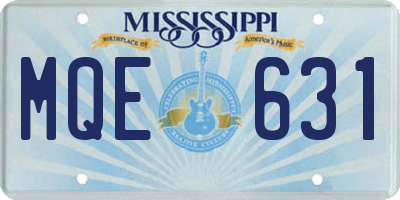 MS license plate MQE631