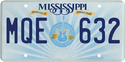 MS license plate MQE632