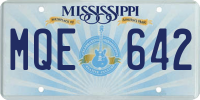 MS license plate MQE642