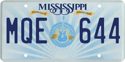 MS license plate MQE644