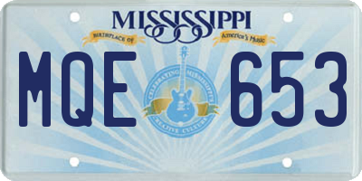 MS license plate MQE653