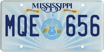MS license plate MQE656