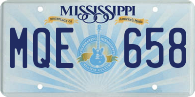 MS license plate MQE658
