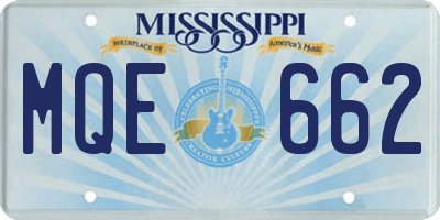 MS license plate MQE662