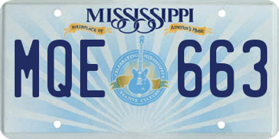 MS license plate MQE663