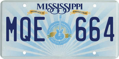 MS license plate MQE664