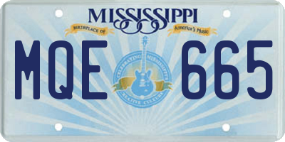 MS license plate MQE665
