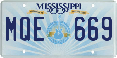 MS license plate MQE669