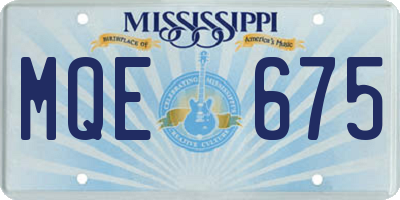 MS license plate MQE675