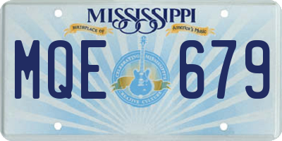 MS license plate MQE679