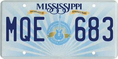 MS license plate MQE683