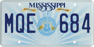 MS license plate MQE684