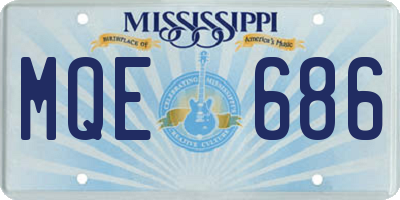MS license plate MQE686