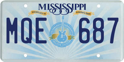 MS license plate MQE687