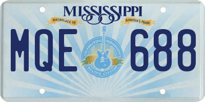 MS license plate MQE688