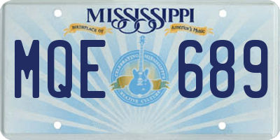 MS license plate MQE689