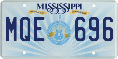 MS license plate MQE696
