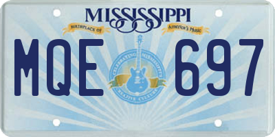 MS license plate MQE697