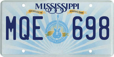 MS license plate MQE698