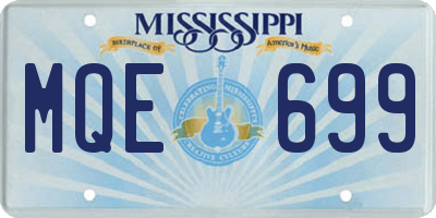 MS license plate MQE699