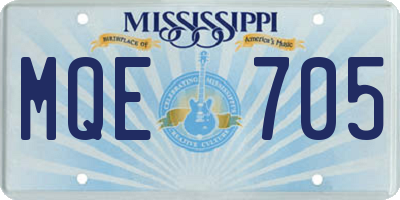MS license plate MQE705