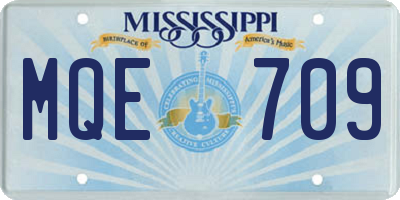 MS license plate MQE709