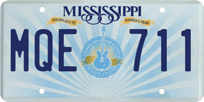 MS license plate MQE711