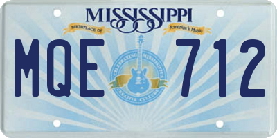 MS license plate MQE712