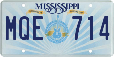 MS license plate MQE714