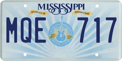 MS license plate MQE717