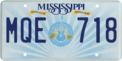 MS license plate MQE718