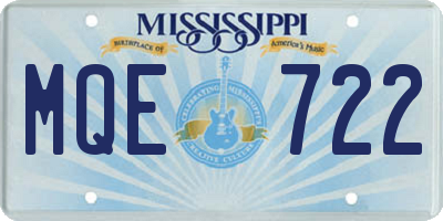 MS license plate MQE722